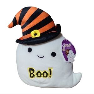 Squishmallows Grace White Plush Ghost Witch Hat Halloween Toy Stuff Animal 11"